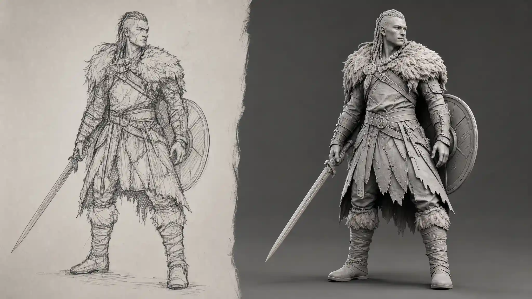 Concept art to model use case hero